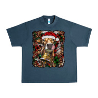 Midnight Navy christmas heifer with leoard and cowhide Urban Heavy Tee - RanaPortraitStore