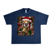 Navy christmas heifer with leoard and cowhide Urban Heavy Tee - RanaPortraitStore