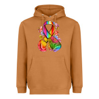 Meerkat all color ribbon with boxing gloves Heavyweight Hoodie - NancyCooperArtShop