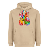 Mushroom all color ribbon with boxing gloves Heavyweight Hoodie - NancyCooperArtShop