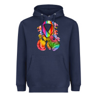 All Color Ribbon With Boxing Gloves Heavyweight Hoodie | Teevron