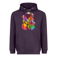 Plum all color ribbon with boxing gloves Heavyweight Hoodie - NancyCooperArtShop