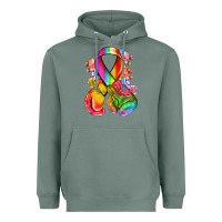 Sage all color ribbon with boxing gloves Heavyweight Hoodie - NancyCooperArtShop