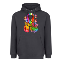 Smoke all color ribbon with boxing gloves Heavyweight Hoodie - NancyCooperArtShop