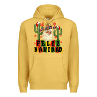 Antique Gold feliz navidad mexican santa Premium Hoodie - MaliasSmallBusiness