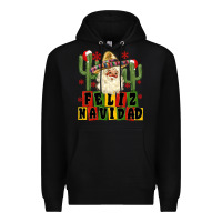 Black feliz navidad mexican santa Premium Hoodie - MaliasSmallBusiness