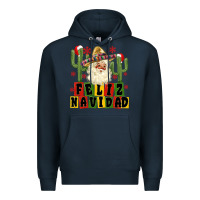 Navy feliz navidad mexican santa Premium Hoodie - MaliasSmallBusiness