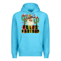 Ocean Blue feliz navidad mexican santa Premium Hoodie - MaliasSmallBusiness