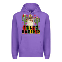Purple feliz navidad mexican santa Premium Hoodie - MaliasSmallBusiness