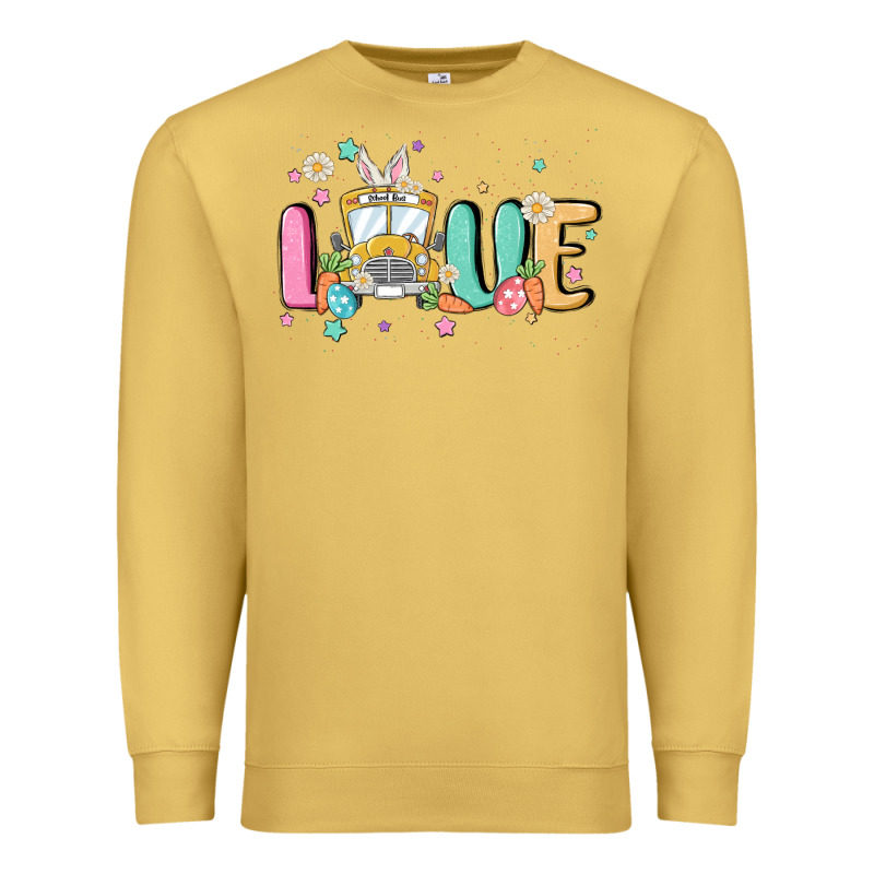 Love School Bus Premium Sweatshirt by MaliasSmallBusiness | Teevron