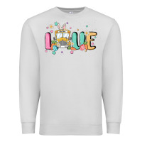 Dove Grey love school bus Premium Sweatshirt - MaliasSmallBusiness