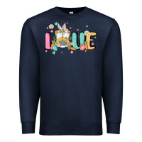 Navy love school bus Premium Sweatshirt - MaliasSmallBusiness