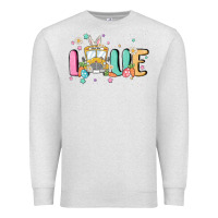 Oatmeal Heather love school bus Premium Sweatshirt - MaliasSmallBusiness