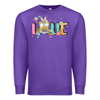 Purple love school bus Premium Sweatshirt - MaliasSmallBusiness