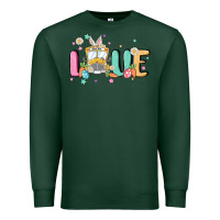 Sports Green love school bus Premium Sweatshirt - MaliasSmallBusiness