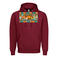 Burgundy Fall Sweet Fall Zipper Hoodie - Artiststas