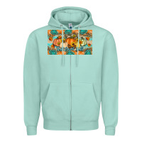 Seafoam Fall Sweet Fall Zipper Hoodie - Artiststas