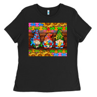 Black autism gnomes Ladies Tee - AdoDesignShop