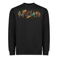 Black Mama with highland cow Heavyweight Sweatshirt - RanaPortraitStore