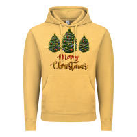 Vintage Mustard merry christmas trees Vintage Hoodie - RanaPortraitStore
