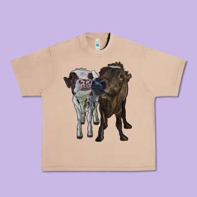 Two Heifer Cows Urban Heavy Tee Designed By Ranaportraitstore