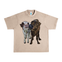 French Oak two heifer cows Urban Heavy Tee - RanaPortraitStore