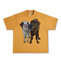 Peanut Butter two heifer cows Urban Heavy Tee - RanaPortraitStore