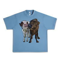 Pebble Blue two heifer cows Urban Heavy Tee - RanaPortraitStore