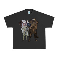 Pigment Black two heifer cows Urban Heavy Tee - RanaPortraitStore