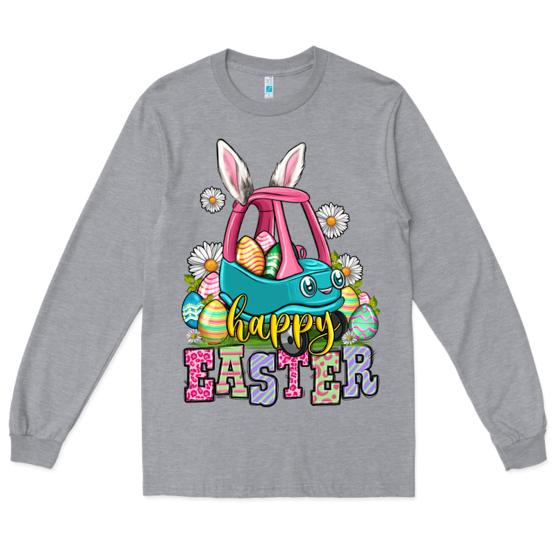 Happy Easter Toddler Car Long Sleeve Tee by OliviaCreatesArt | Teevron