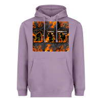 Lavender American Firefighter Dad Heavyweight Hoodie - LillyAllenDesigns