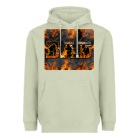 Matcha American Firefighter Dad Heavyweight Hoodie - LillyAllenDesigns