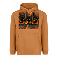 Meerkat American Firefighter Dad Heavyweight Hoodie - LillyAllenDesigns