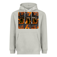 Moon Dust American Firefighter Dad Heavyweight Hoodie - LillyAllenDesigns