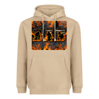 Mushroom American Firefighter Dad Heavyweight Hoodie - LillyAllenDesigns