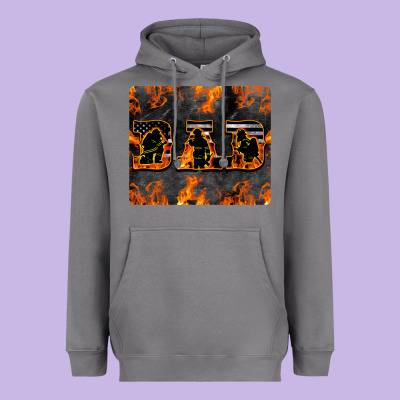 American Firefighter Dad Heavyweight Hoodie Designed By Lillyallendesigns