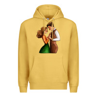 Antique Gold valentines day couple Premium Hoodie - AdoDesignShop