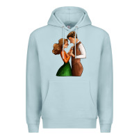 Blue Mist valentines day couple Premium Hoodie - AdoDesignShop