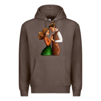 Coffee valentines day couple Premium Hoodie - AdoDesignShop