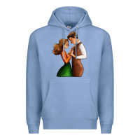 Colony Blue valentines day couple Premium Hoodie - AdoDesignShop
