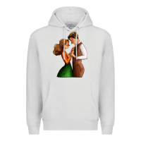 Dove Grey valentines day couple Premium Hoodie - AdoDesignShop