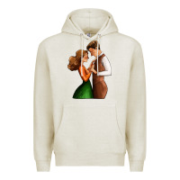 Oatmeal Heather valentines day couple Premium Hoodie - AdoDesignShop