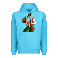 Ocean Blue valentines day couple Premium Hoodie - AdoDesignShop