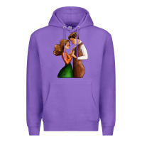 Purple valentines day couple Premium Hoodie - AdoDesignShop
