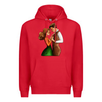 Red valentines day couple Premium Hoodie - AdoDesignShop