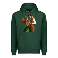 Sports Green valentines day couple Premium Hoodie - AdoDesignShop
