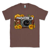 Chestnut sunflower bee vintage camera Classic Tee - FaDigitalArtStudio