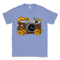 Colony Blue sunflower bee vintage camera Classic Tee - FaDigitalArtStudio