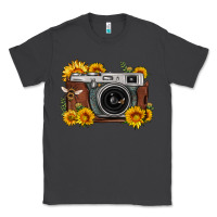 Smoke sunflower bee vintage camera Classic Tee - FaDigitalArtStudio