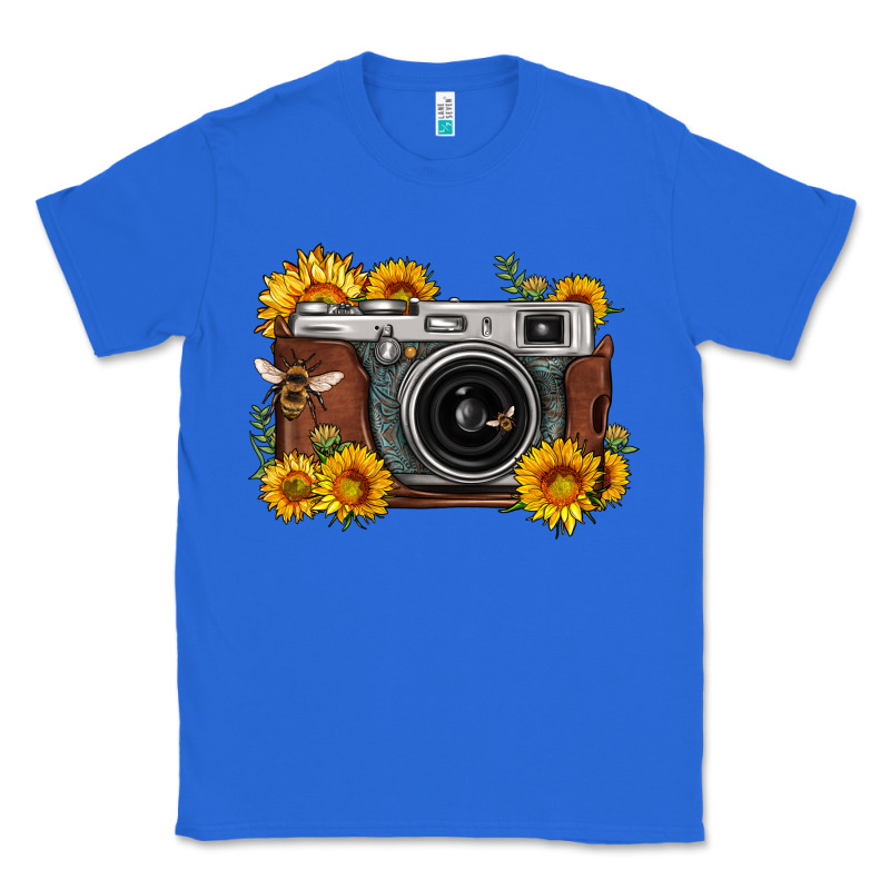 Sunflower Bee Vintage Camera Classic Tee by FaDigitalArtStudio | Teevron